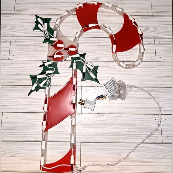 Vintage Christmas Holiday Impact Plastics Lighted Candy Cane Home Decor 18"in - Picture 2 of 10
